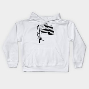 'Patriotic Fishing USA Flag' Cool Fishing July 4th Gift Kids Hoodie